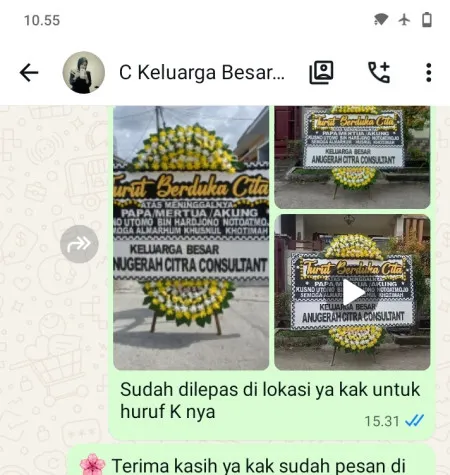 Pengiriman Papan Bunga Duka Parung Panjang